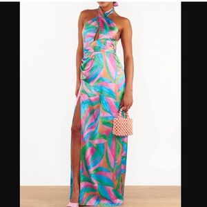 Show me Your Mumu colorful halter gown